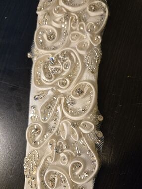 Embellished Ivory Beaded Sash